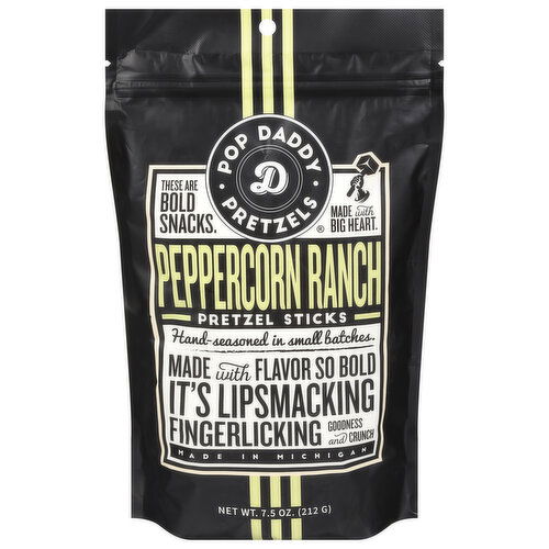 Pop Daddy Pretzels Pretzel Sticks, Peppercorn Ranch