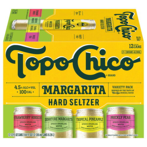 Topo Chico Hard Seltzer, Margarita, Assorted, Variety Pack