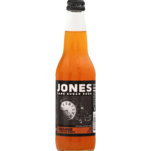 Jones Soda, Cane Sugar, Orange & Cream Flavor - 12 Ounce