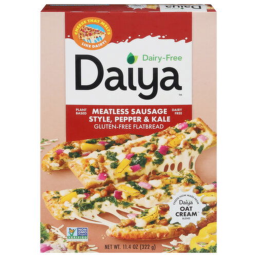 Daiya Flatbread, Gluten-Free, Meatless Sausage Style, Pepper & Kale