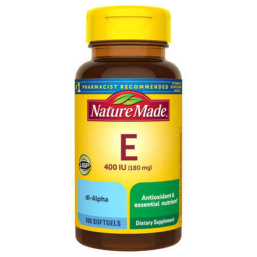 Nature Made Vitamin E, 400 IU (180 mg), Softgels