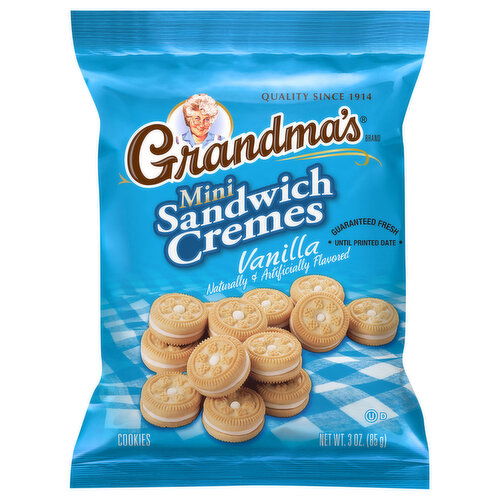 Grandma's Cookies, Sandwich Creme, Vanilla, Mini