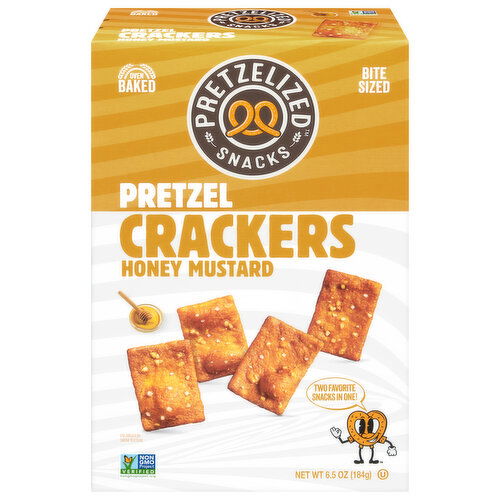 Pretzelized Snacks Crackers, Pretzel, Oven Baked, Honey Mustard, Bite Sized - 6.5 Ounce