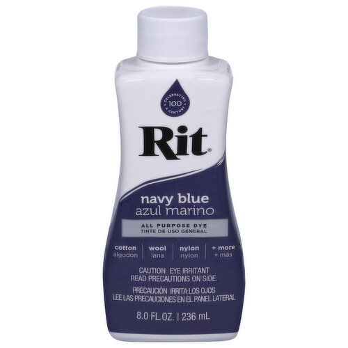 Rit All Purpose Dye, Navy Blue - 8 Fluid Ounce
