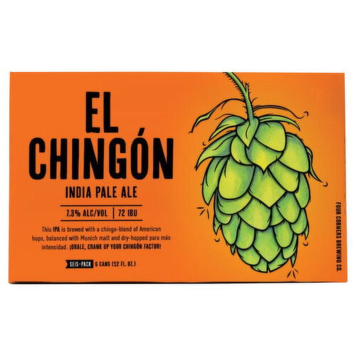 Four Corners Brewing Co. Beer, India Pale Ale, El Chingon, 6 Pack