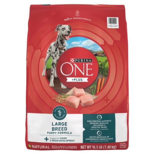 Purina One Food for Dogs, Puppy Formula, Large Breed