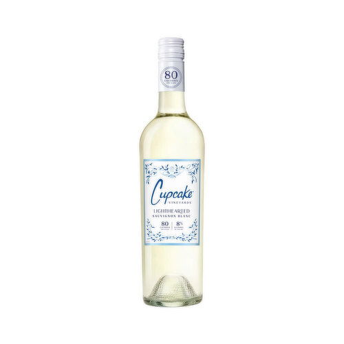 Cupcake Light Hearted 80 Calories per 5 Oz Sauvignon Blanc California White Wine, 750 ml    