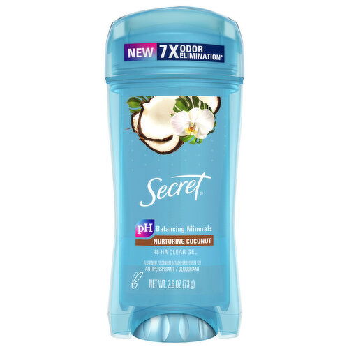 Secret Antiperspirant / Deodorant, Nurturing Coconut, Clear Gel