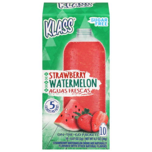 Klass Sugar Free Strawberry Watermelon Aguas Frescas - 10 Each