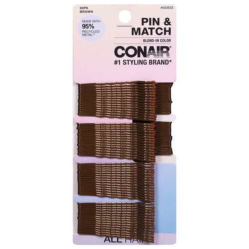 Conair Brown Blend-In Color Pin & Match - 90 Each