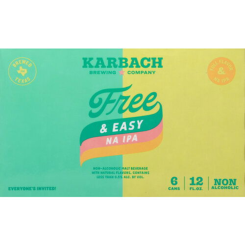 Karbach Brewing Company Beer, NA IPA, Free & Easy