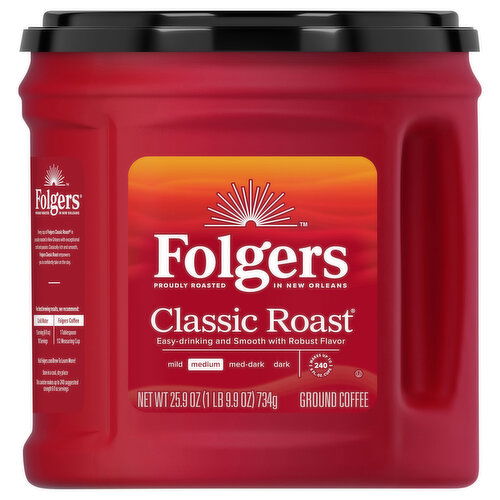 Folgers Ground Coffee, Classic Roast