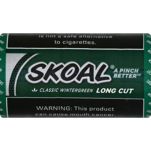 Skoal Smokeless Tobacco, Classic Wintergreen, Long Cut