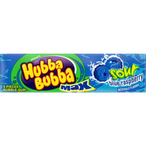 Hubba Bubba Bubble Gum, Sour Blue Raspberry, Max