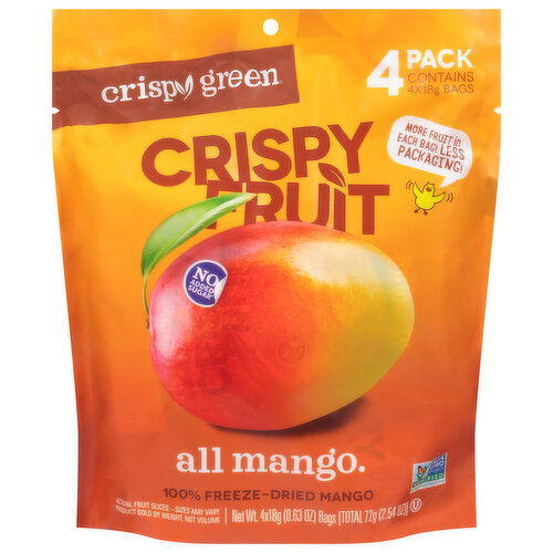 Crispy Green Crispy Fruit, All Mango, 4 Pack