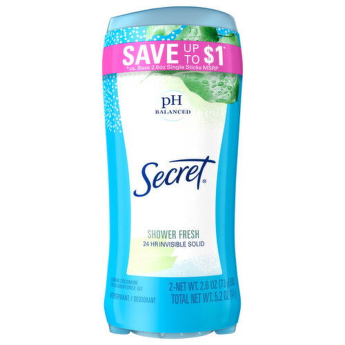 Secret Antiperspirant/Deodorant, Shower Fresh, Invisible Solid