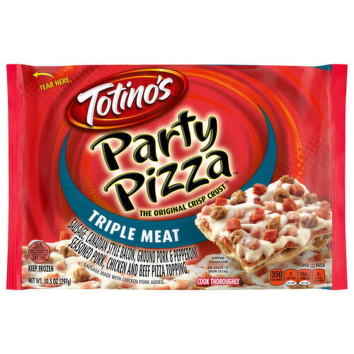 Totino's Triple Meat Party Pizza - 10.5 Ounce