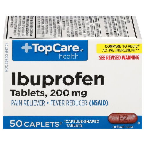 TopCare Ibuprofen, 200 mg, Caplets