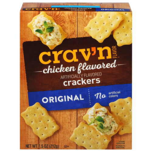 Crav'n Flavor Crackers, Original, Chicken Flavored