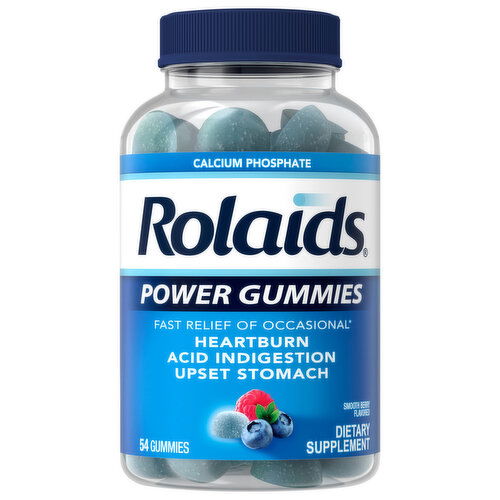 Rolaids Calcium Phosphate, Power, Smooth Berry Flavored, Gummies