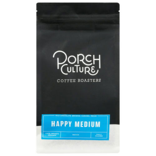 Porch Culture Coffee Roasters Coffee, Whole Bean, Happy Medium