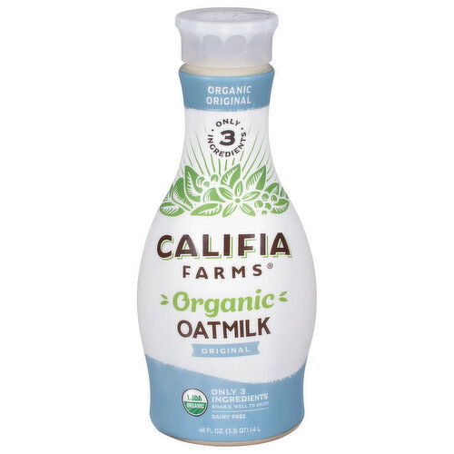 Califia Farms Oatmilk, Organic, Original - 48 Fluid Ounce