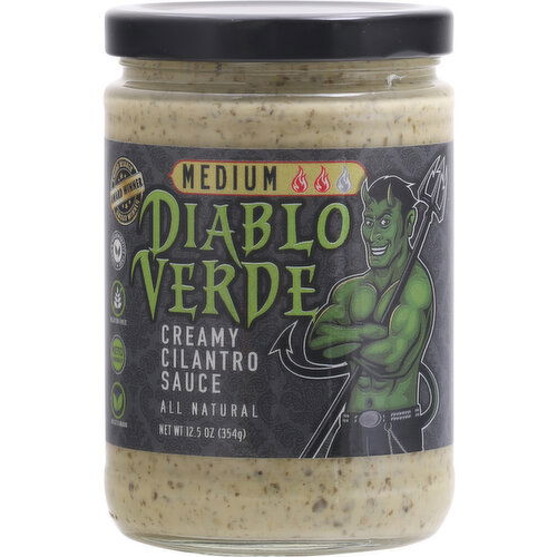 Diablo Verde Sauce, Creamy Cilantro, Medium