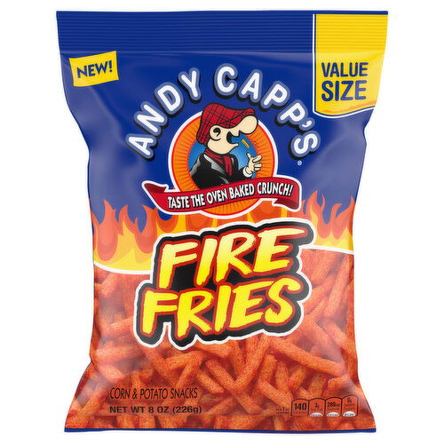 Andy Capp's Corn & Potato Snacks, Fire Fries, Value Size