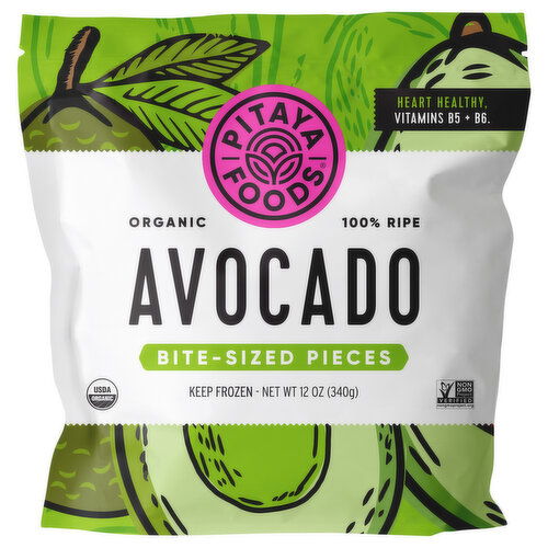 Pitaya Foods Organic 100% Ripe Bite-Sized Pieces Avocado - 12 Ounce
