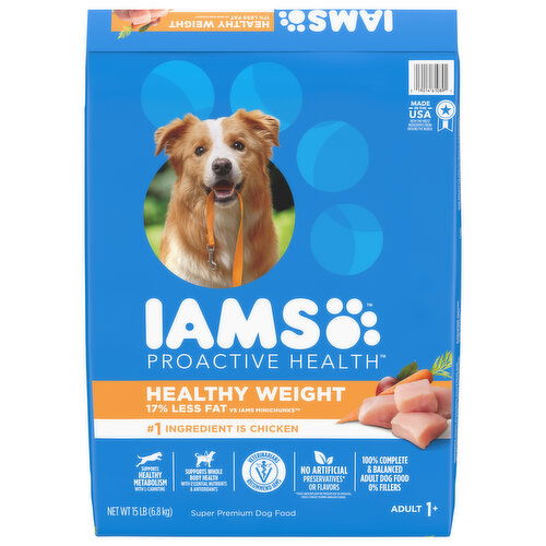 IAMS Dog Food, Super Premium, Healthy Weight, Adult 1+