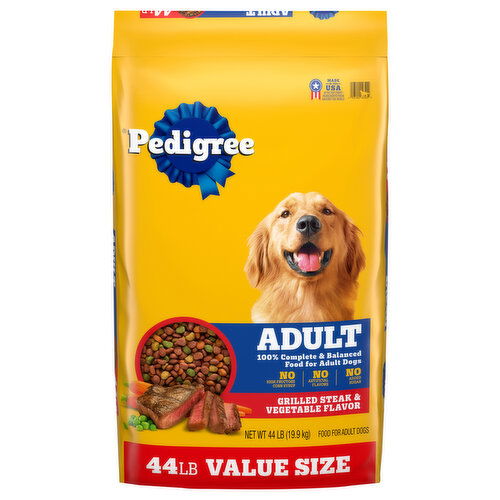 Pedigree Dog Food,  Grilled Steak & Vegetable Flavor, Adult