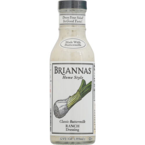 Briannas Dressing, Classic Buttermilk, Home Style, Ranch