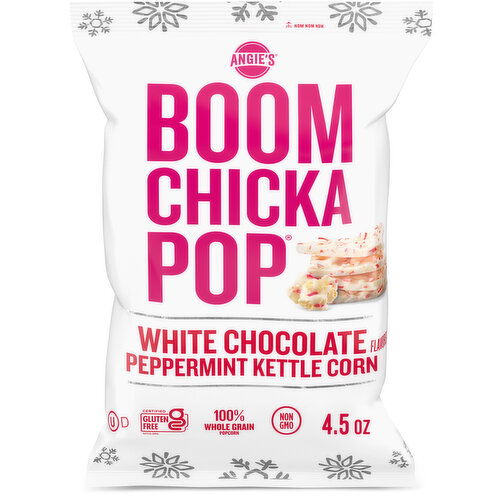 Angie's BOOMCHICKAPOP White Chocolate & Peppermint Flavored Kettle Corn Popcorn