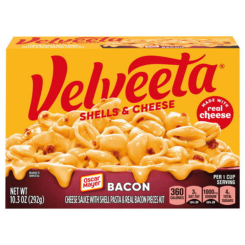 Velveeta Bacon Shells & Cheese - 10.3 Ounce
