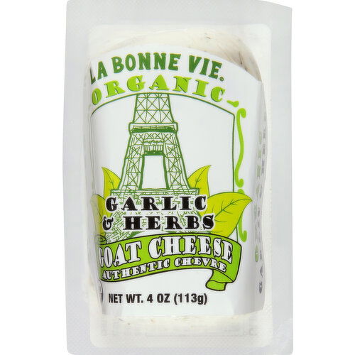 La Bonne Vie Goat Cheese, Organic, Garlic & Herbs