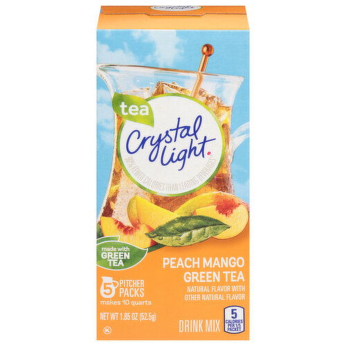 Crystal Light Peach Mango Green Tea Drink Mix - 5 Each