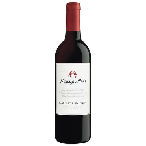 Menage a Trois Cabernet Sauvignon California Red Wine, 750 ml    