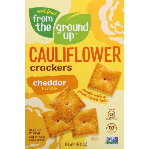 From the Ground Up Cauliflower Crackers, Cheddar Flavor