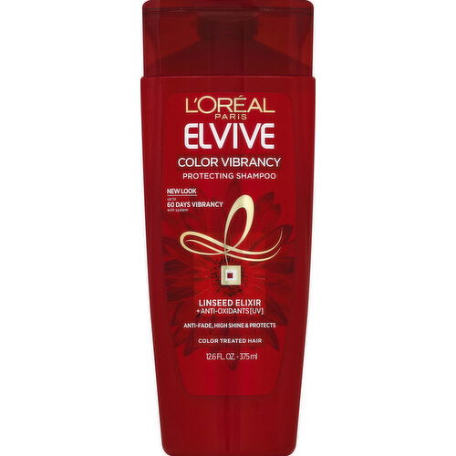 L'Oreal Shampoo, Protecting, Color Vibrancy, Linseed Elixir + Anti-Oxidants [UV]