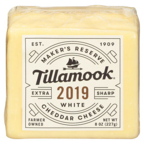 Tillamook Cheese, Extra Sharp White Cheddar, 2019, Maker's Reserve