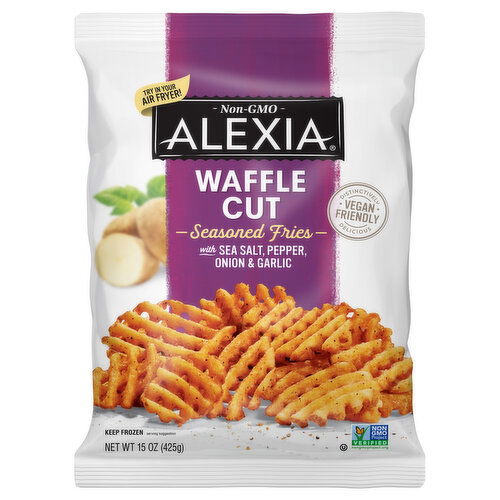 Alexia Fries, with Sea Salt, Pepper, Onion & Garlic, Seasoned, Waffle Cut