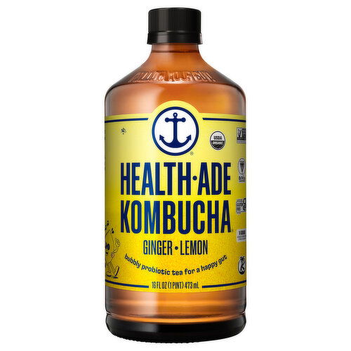 Health-Ade Kombucha, Ginger Lemon