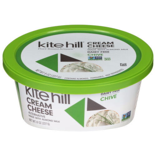 Kite Hill Cream Cheese Alternative, Dairy Free, Chive