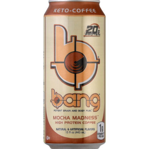 bang Coffee, High Protein, Mocha Madness