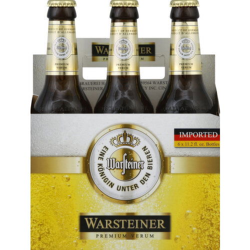 Warsteiner Beer, German, Premium Verum - 6 Each