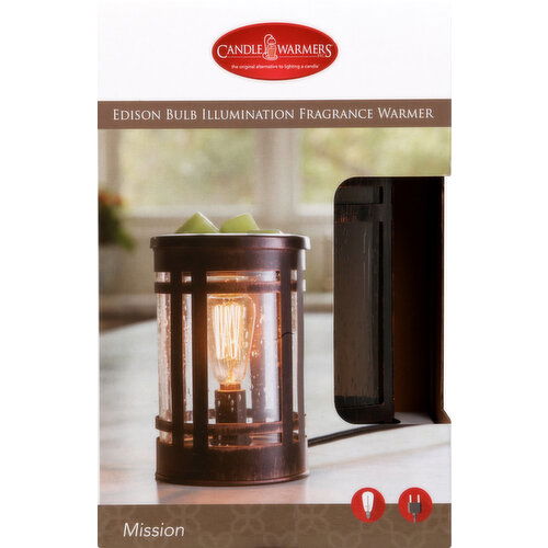 Candle Warmers Etc Fragrance Warmer, Edison Bulb Illumination, Mission