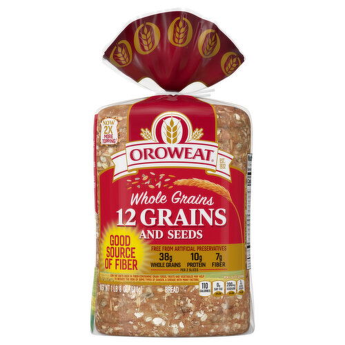 Oroweat Bread, Whole Grains, 12 Grains and Seeds