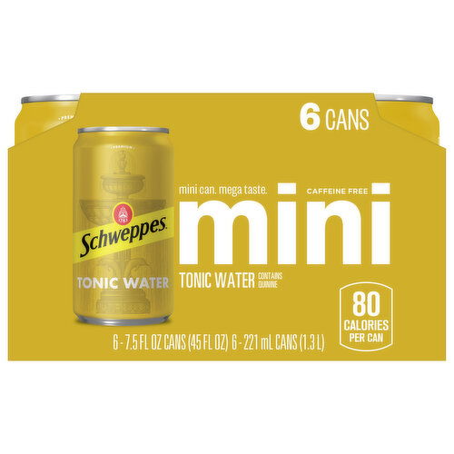 Schweppes Mini Tonic Water - 6 Each