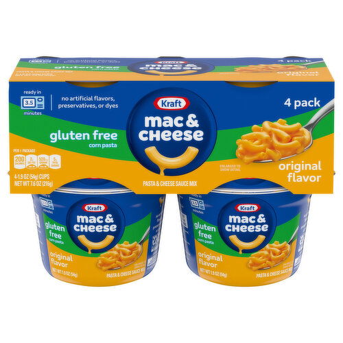 Kraft Gluten Free Original Flavor Mac & Cheese - 4 Each