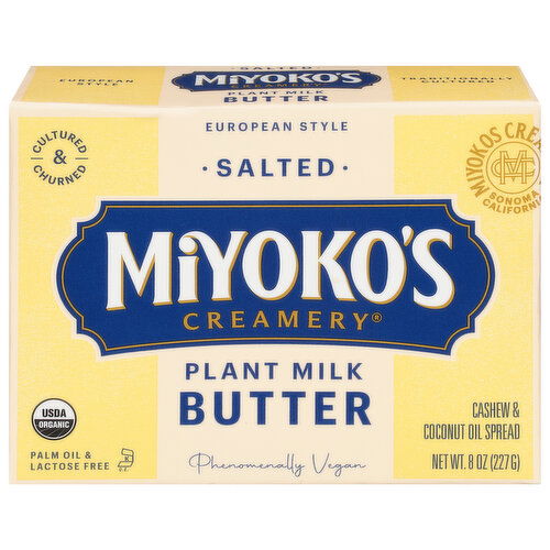 Miyoko's Creamery Butter, Plant Milk, Salted, European Style